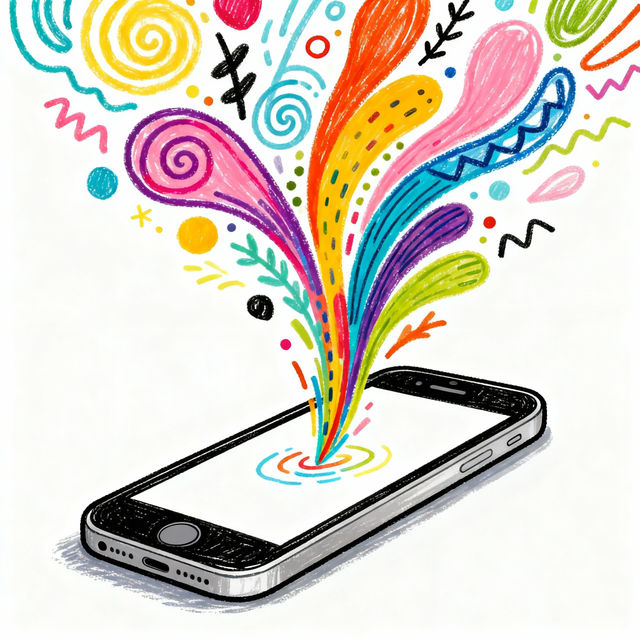 Cell Phone Drawings - Made With AI gallery