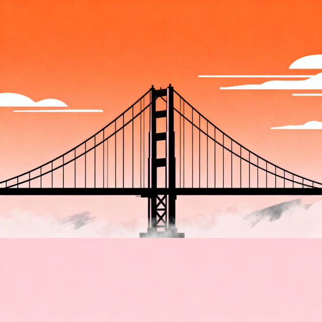 Golden Gate Bridge Drawings - AI Generated Art gallery