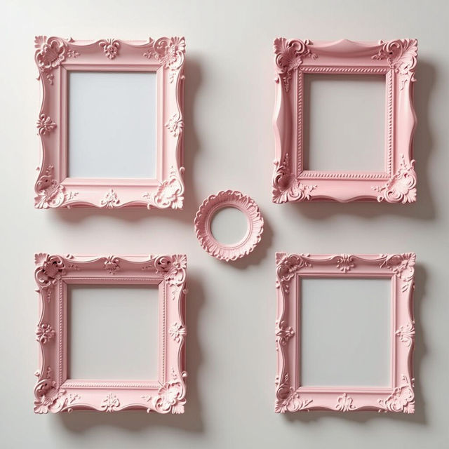 Pink Picture Frames - AI Generated gallery
