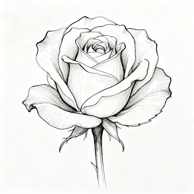 Easy Flower Sketches - AI Generated gallery