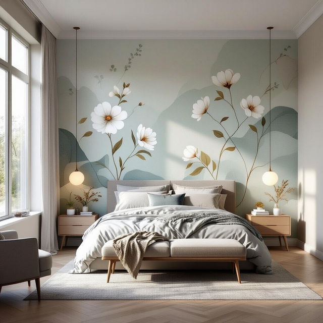 Master Bedroom Wallpaper - AI Generated gallery