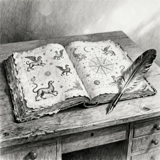 Drawing Of An Open Book gallery