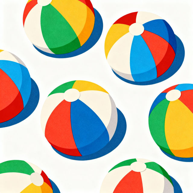 Beach Ball Clip Art - AI Generated gallery