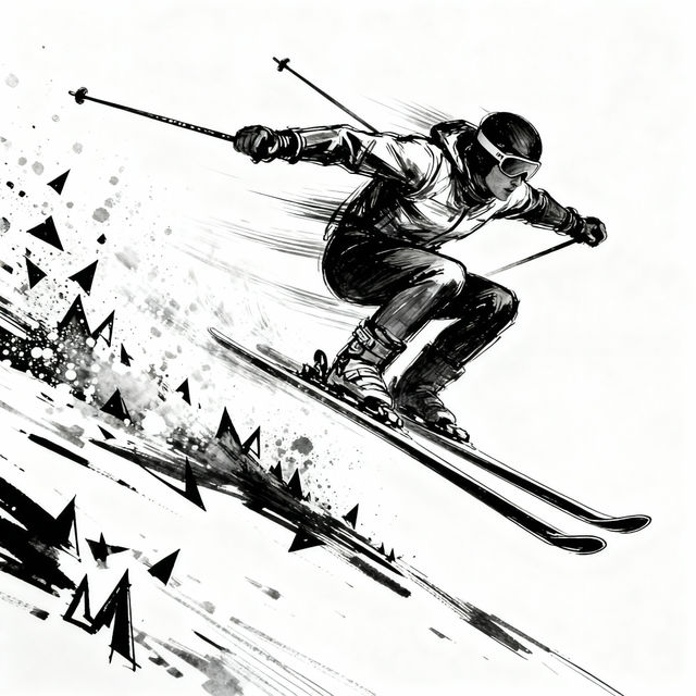 Ski Drawings - AI Generated Art gallery