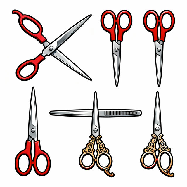 Scissor Clip Art - Generated by AI gallery