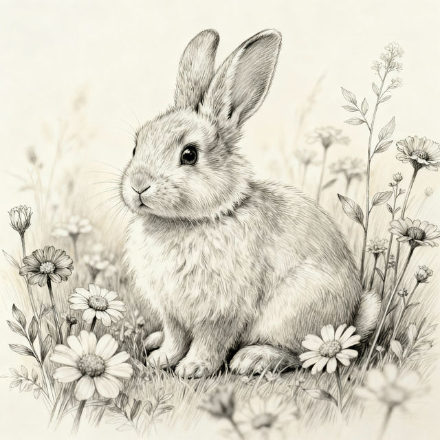 Drawings Of Rabbits - AI Generated gallery