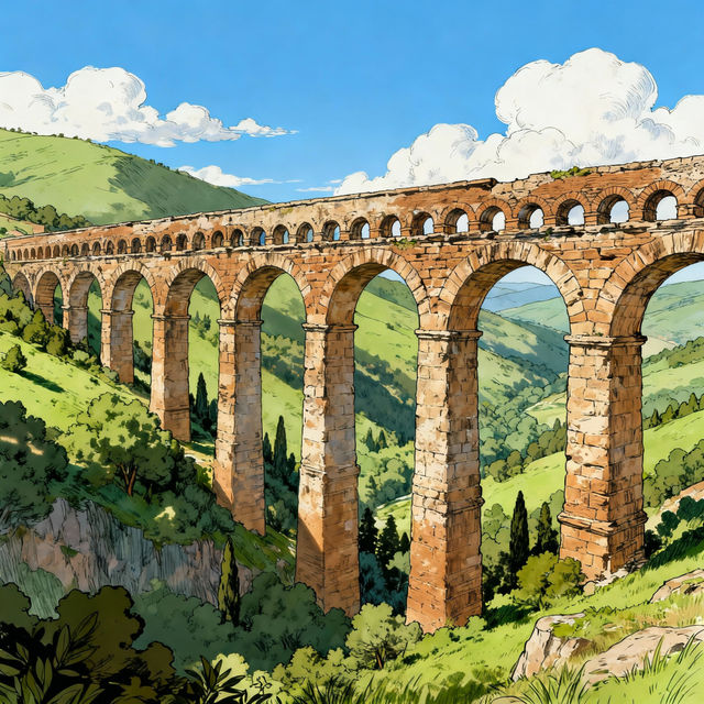 Aqueduct Drawings - AI Generated gallery