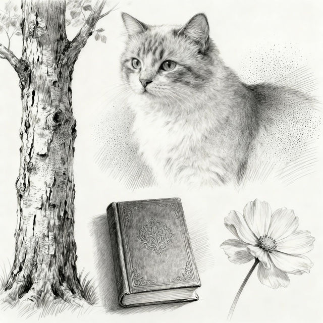 Easy Pencil Sketch Drawings - Made With AI gallery