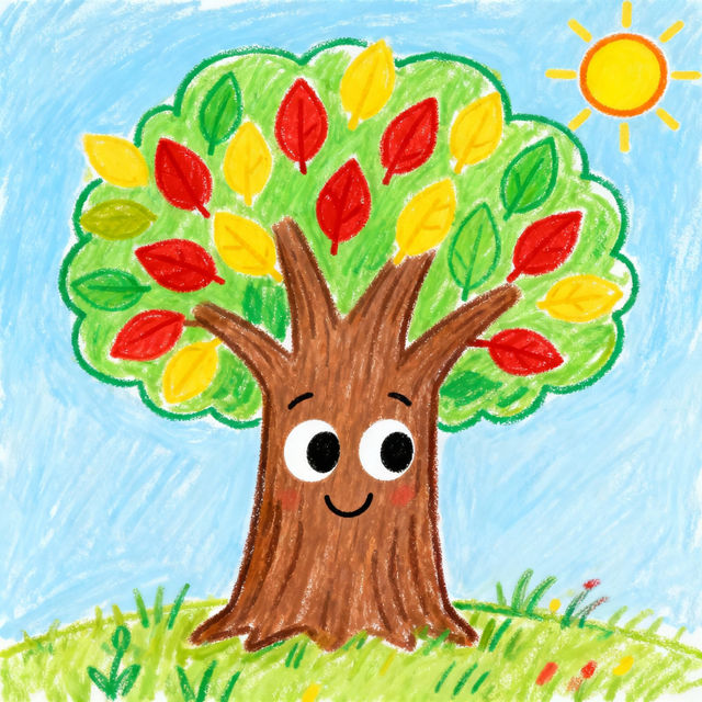 Tree Drawing For Kids gallery