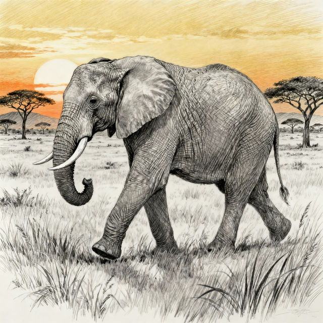 Drawing Of An Elephant gallery