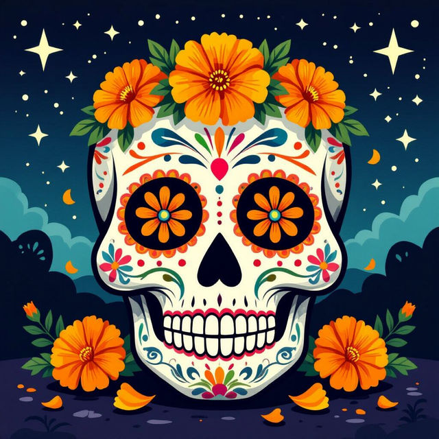 Dia De Los Muertos Drawings - AI Generated gallery