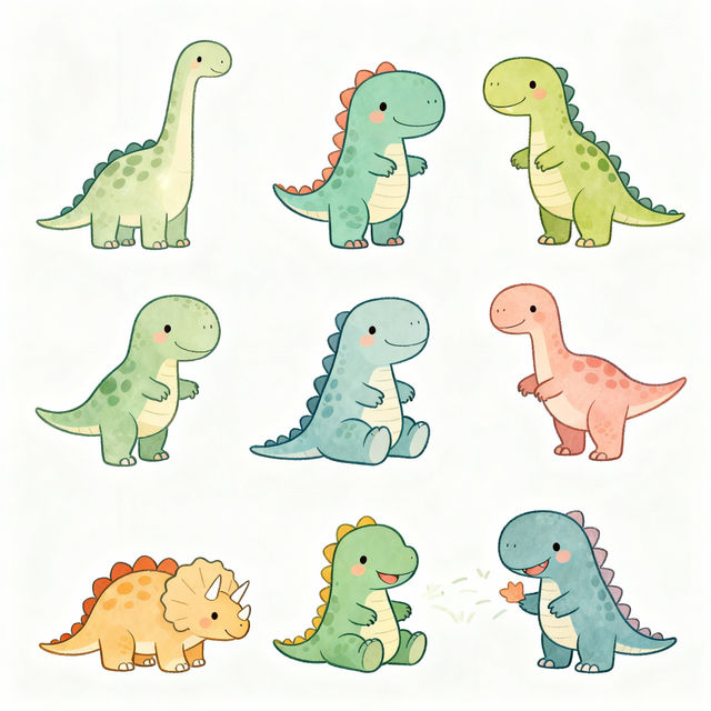 Easy Cute Dinosaur Drawings gallery