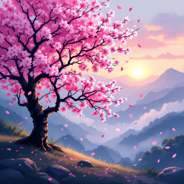 Cherry Blossom Tree Art - AI Generated gallery