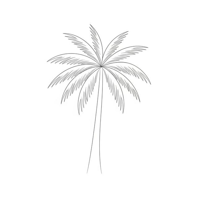 Easy Palm Tree Drawings gallery
