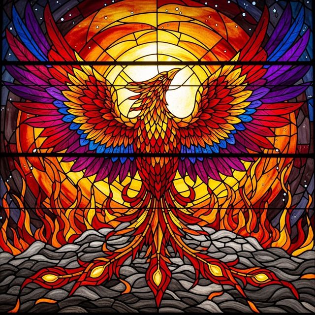 Create Beautiful Stained Glass Art with AI gallery