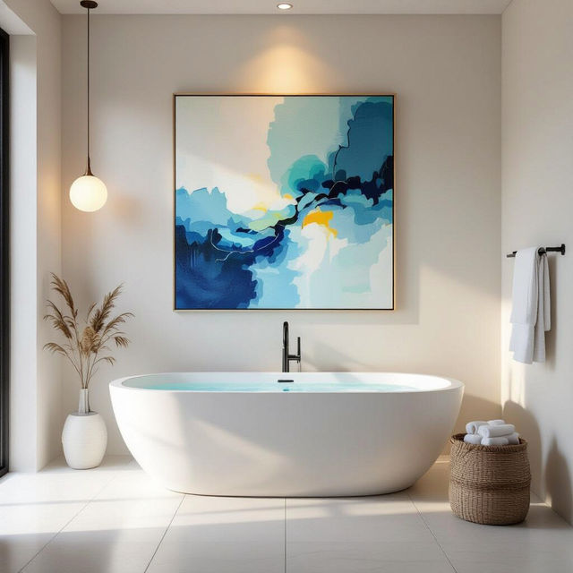 Elevate Your Space with AI Bathroom Art gallery