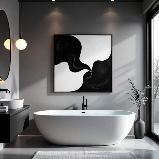 Black And White Bathroom Art gallery