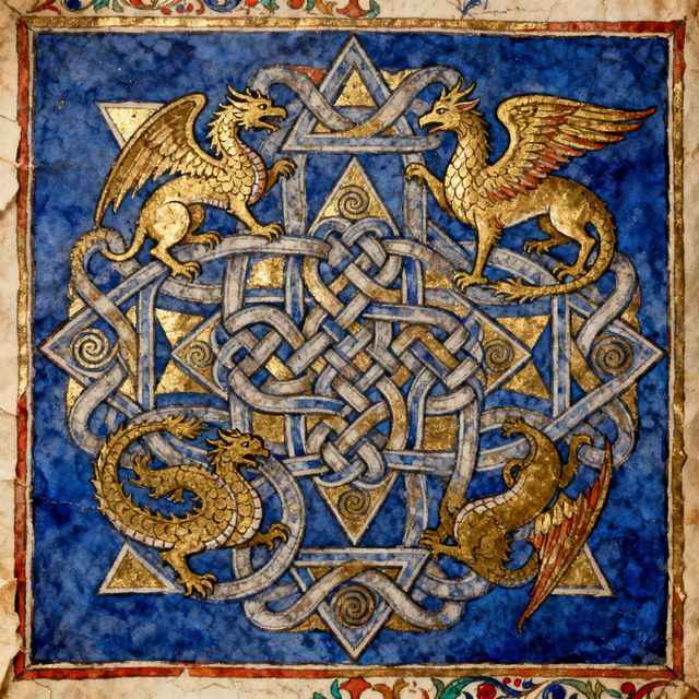 Book of Kells Art - AI Generated gallery
