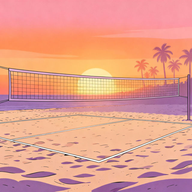 Volleyball Court Drawing gallery