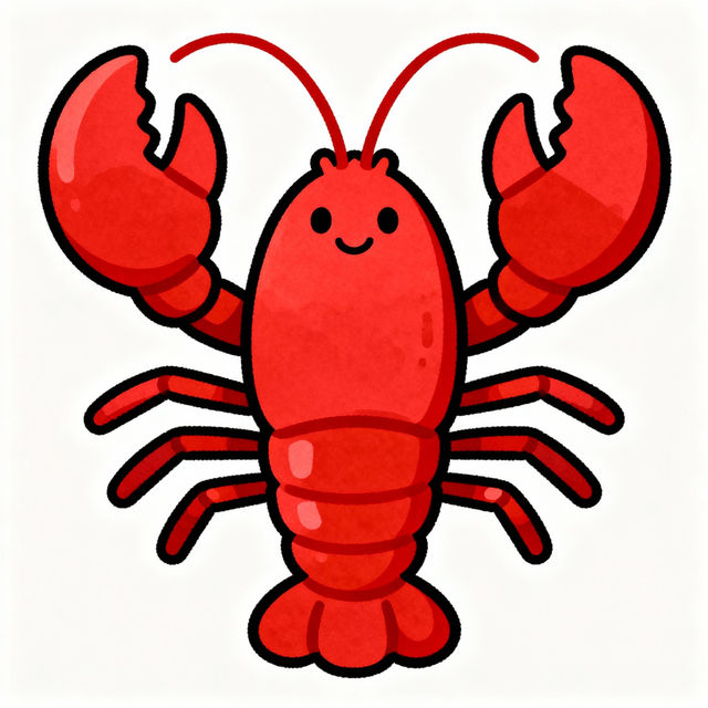 Easy Lobster Drawing gallery