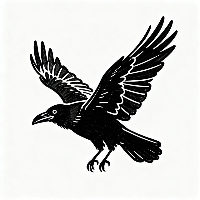 Raven Easy Drawing gallery