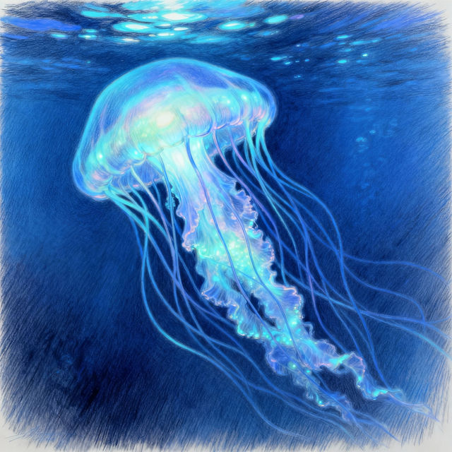 Jellyfish Sketches - AI Generated gallery