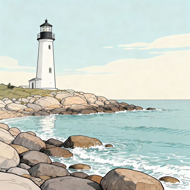 Easy Lighthouse Drawings gallery