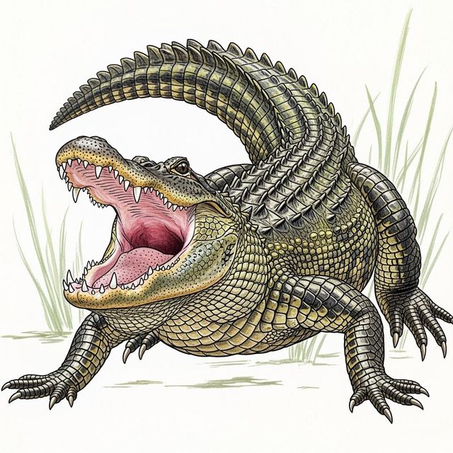 Generate an Alligator Drawing With AI gallery