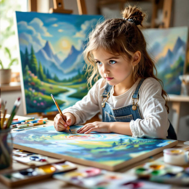 Picture Of A Girl Drawing gallery