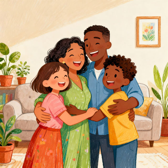 Family Cartoon Drawings - Create Yours With AI gallery