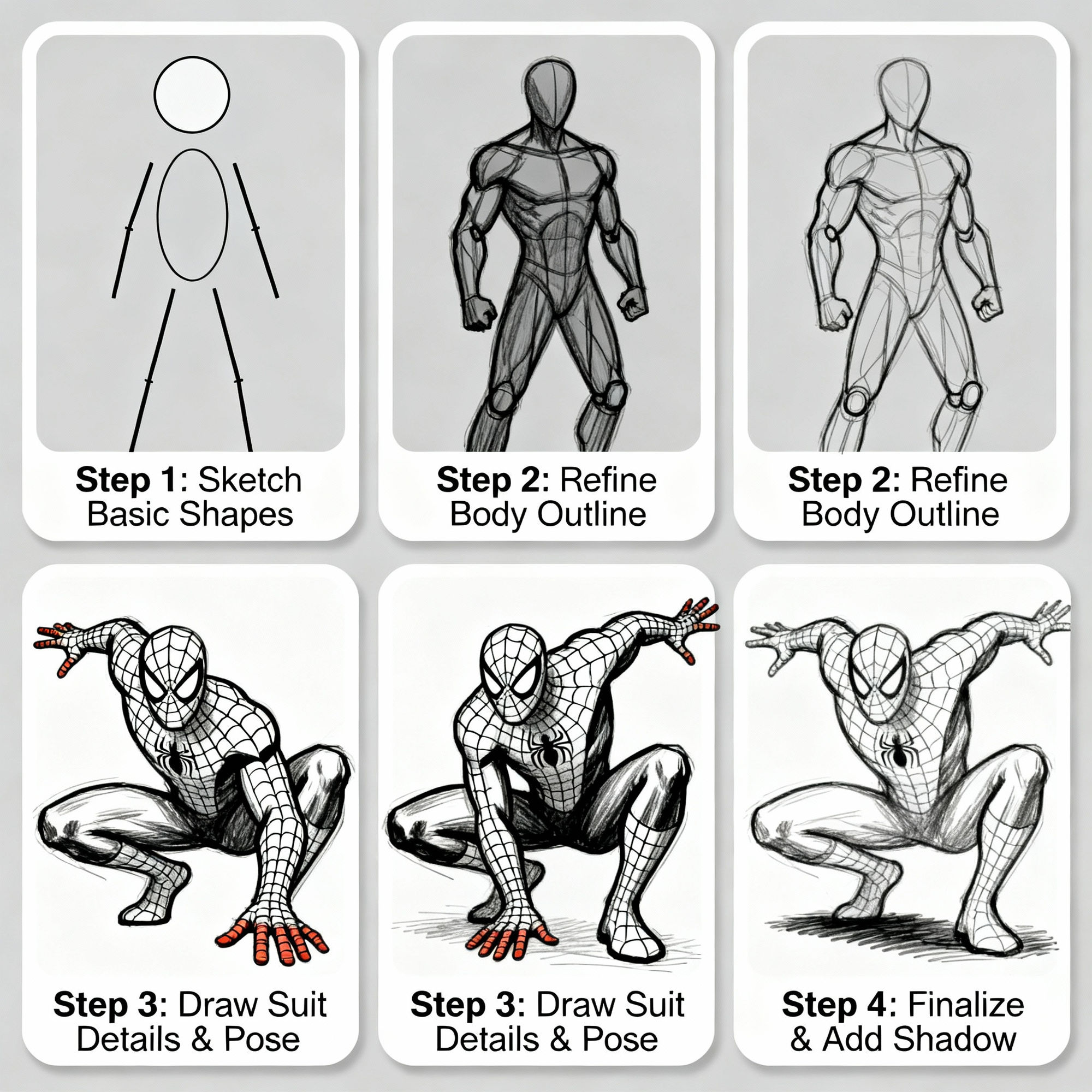 Easy Spider-man Drawings - Draw Your Favorite Hero