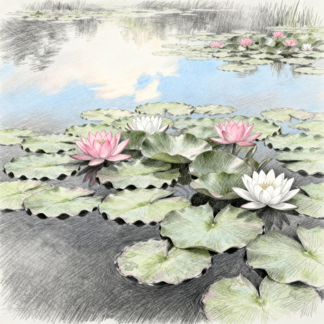 Water Lilies Drawings gallery