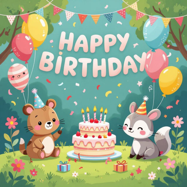 Cute Birthday Wallpaper - Made With AI gallery