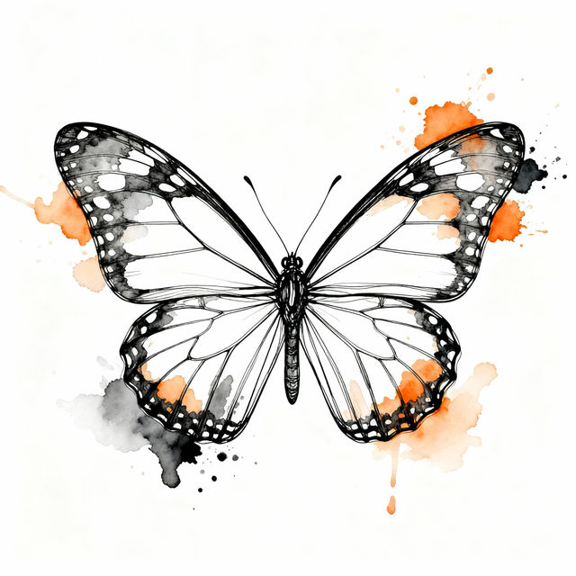 Monarch Butterfly Easy Drawing gallery