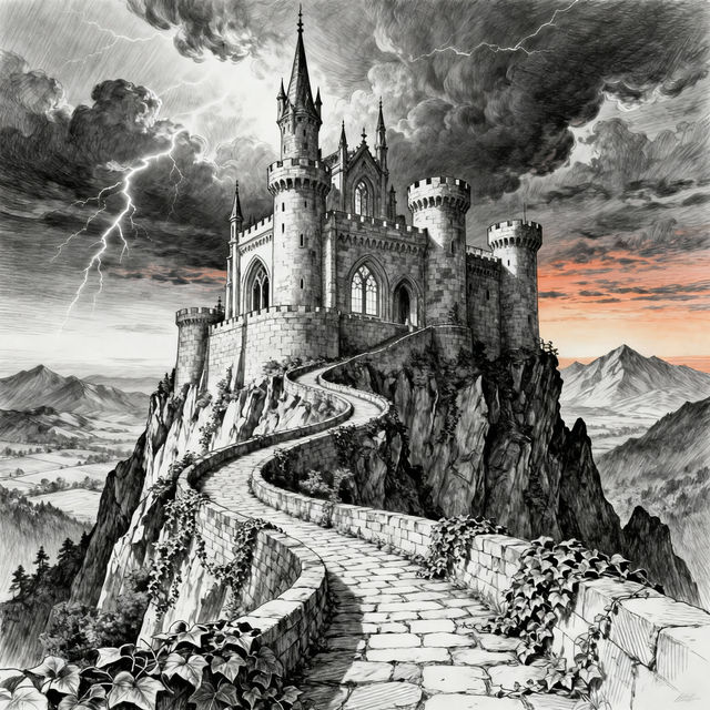 Drawing Of A Castle gallery