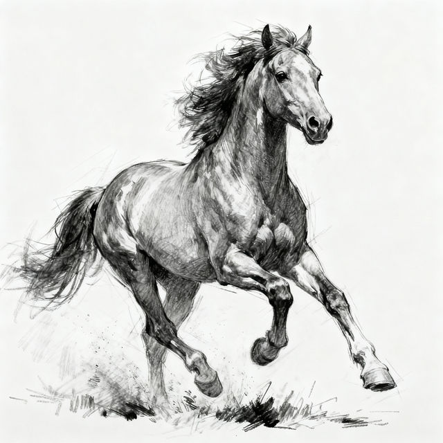Sketch Horse Drawings - Made With AI gallery