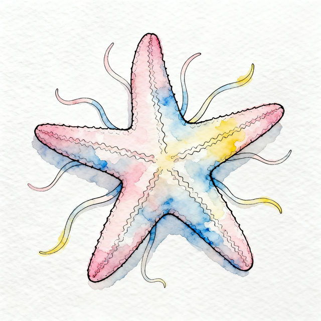 Easy Starfish Drawing gallery
