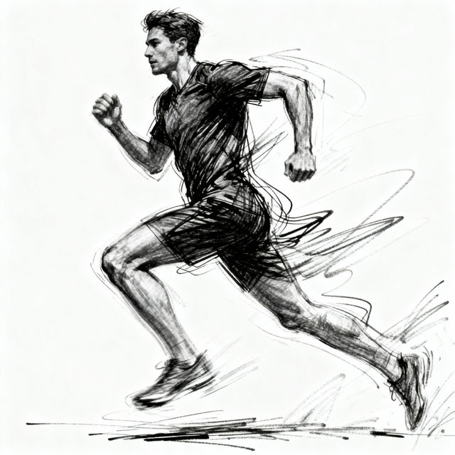 Guy Running Drawings - AI Generated gallery