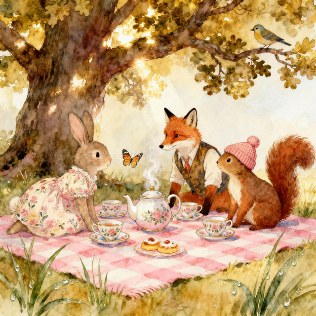 Tea Party Drawings - AI Generated gallery