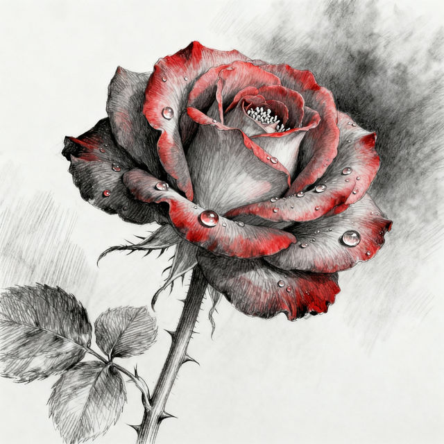 Roses Flower Drawing gallery
