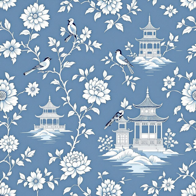 Blue Chinoiserie Wallpaper Designs gallery