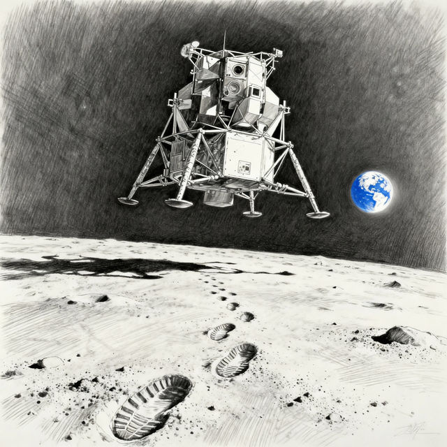 Apollo 11 Drawings - AI Generated gallery