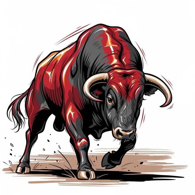 Browse AI-Generated Bull Drawings gallery