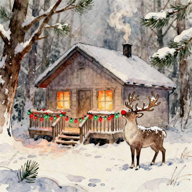 Christmas Card Drawings - Made With AI gallery