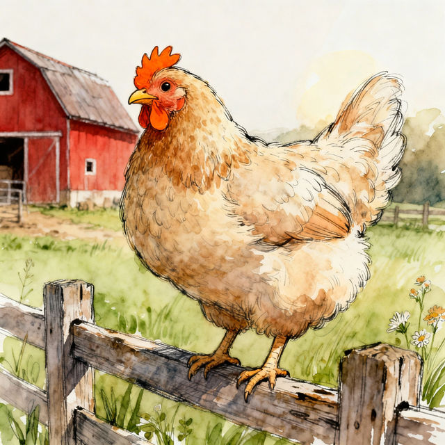 Hen Drawings - AI Generated Art gallery