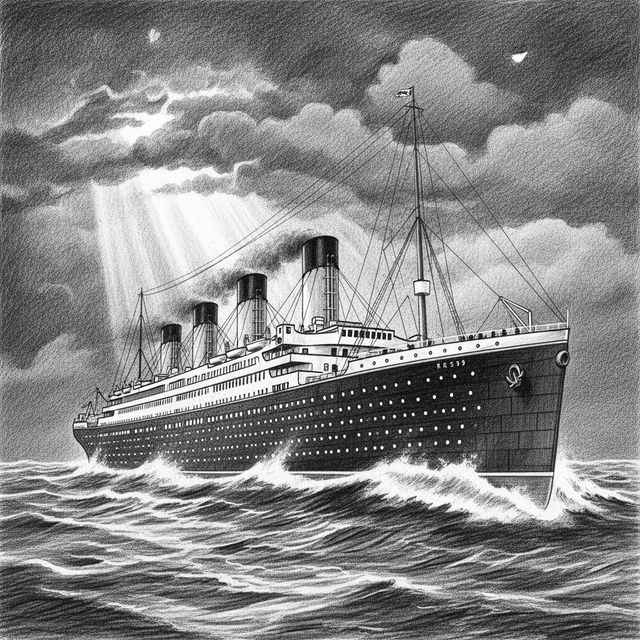 AI-Generated Titanic Drawing Art gallery