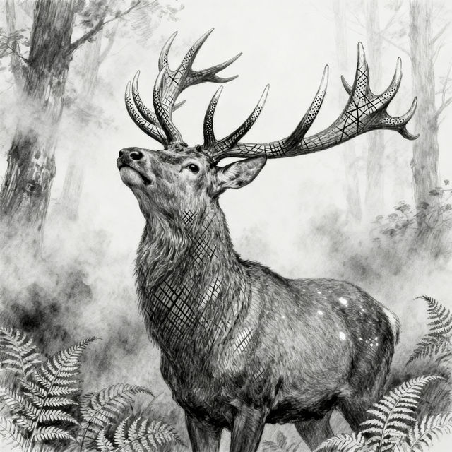 Deer Drawings - AI Generated Art gallery