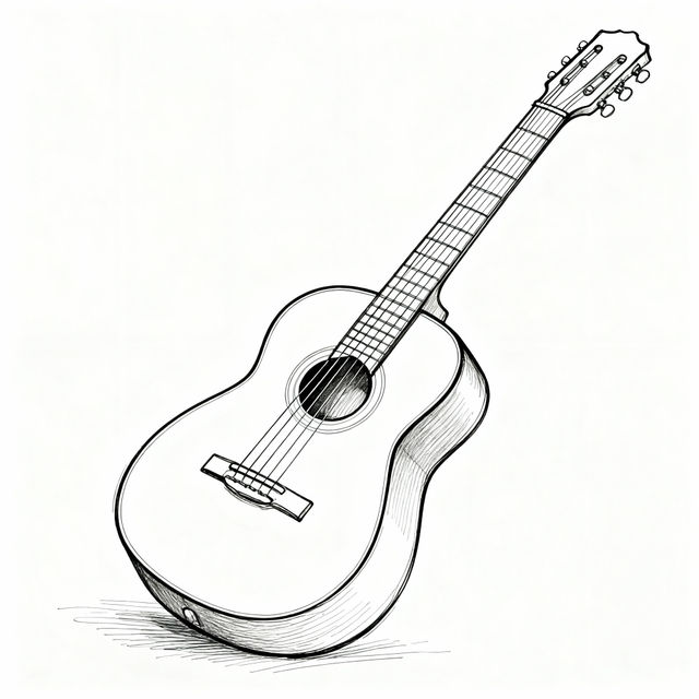 Easy Guitar Drawings gallery