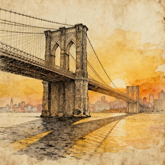 Brooklyn Bridge Drawing gallery
