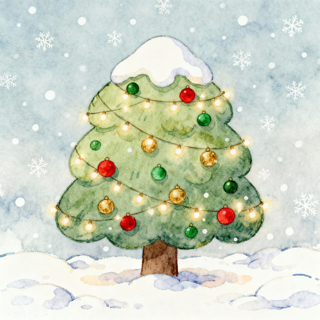 Cute Christmas Tree Drawings gallery